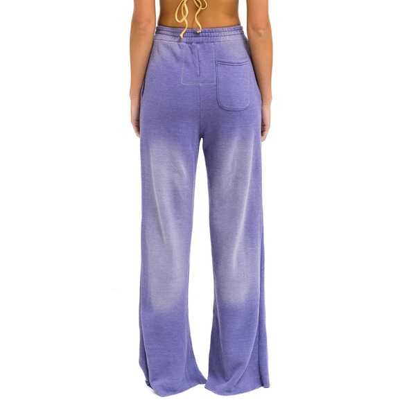 Aviator Nation Parrot Wide Leg Pocket Sweatpants in Faded Grape - Picture 6 of 6